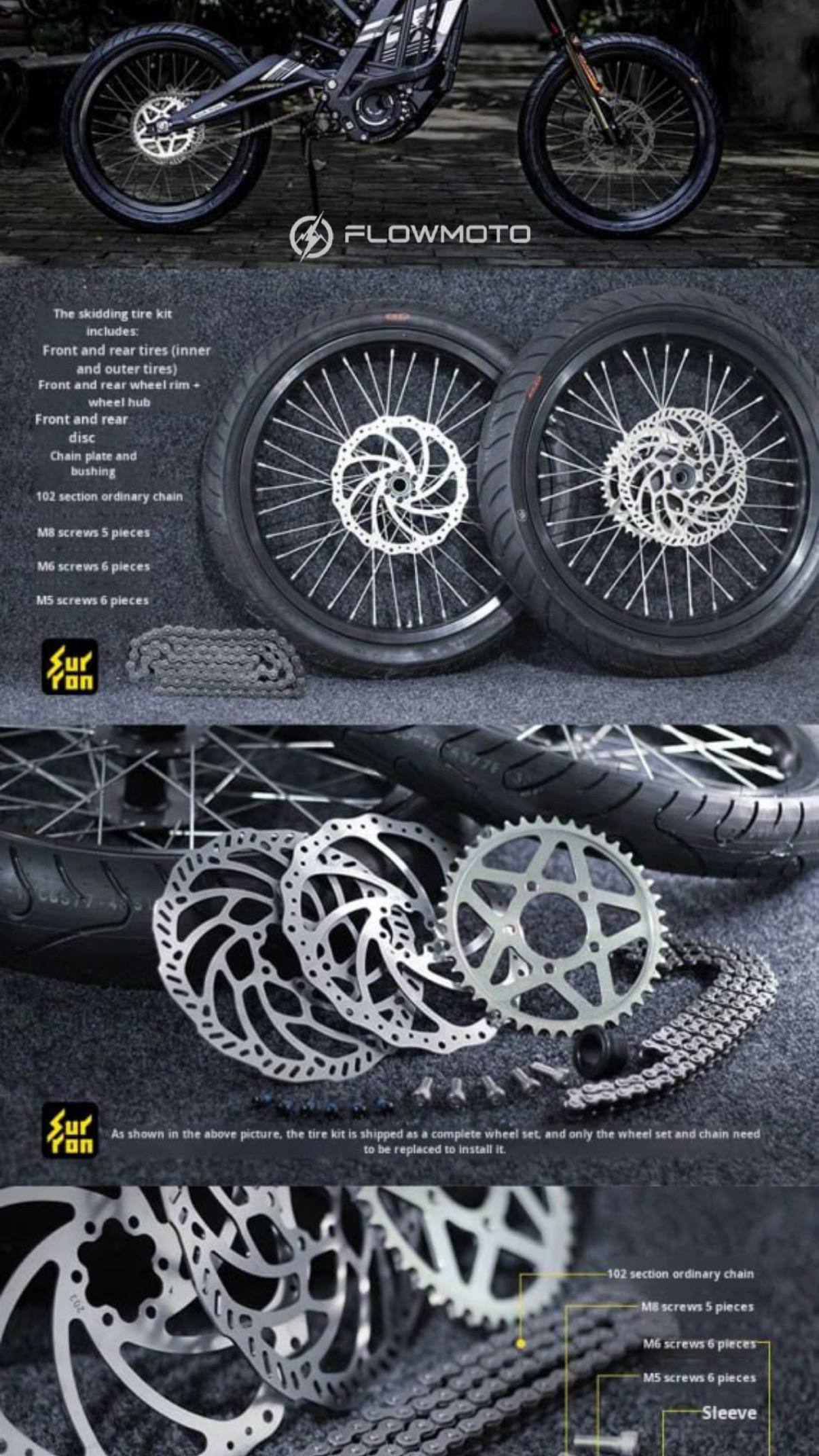 17" Supermoto Wheelset For Surron LBX/ E Ride Pro
